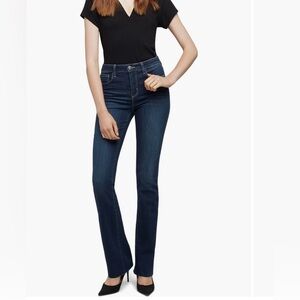 L'AGENCE Ruth High Waist Raw Hem Straight Leg Jeans